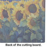 Sunflowers in Watercolor Glass Cutting Board 7