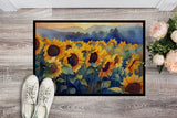 Sunflowers in Watercolor Doormat 1
