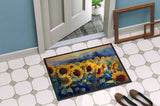 Sunflowers in Watercolor Doormat 1