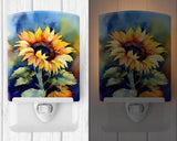 Sunflowers in Watercolor Ceramic Night Light 4
