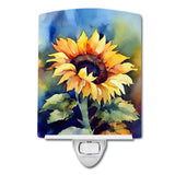 Sunflowers in Watercolor Ceramic Night Light 4