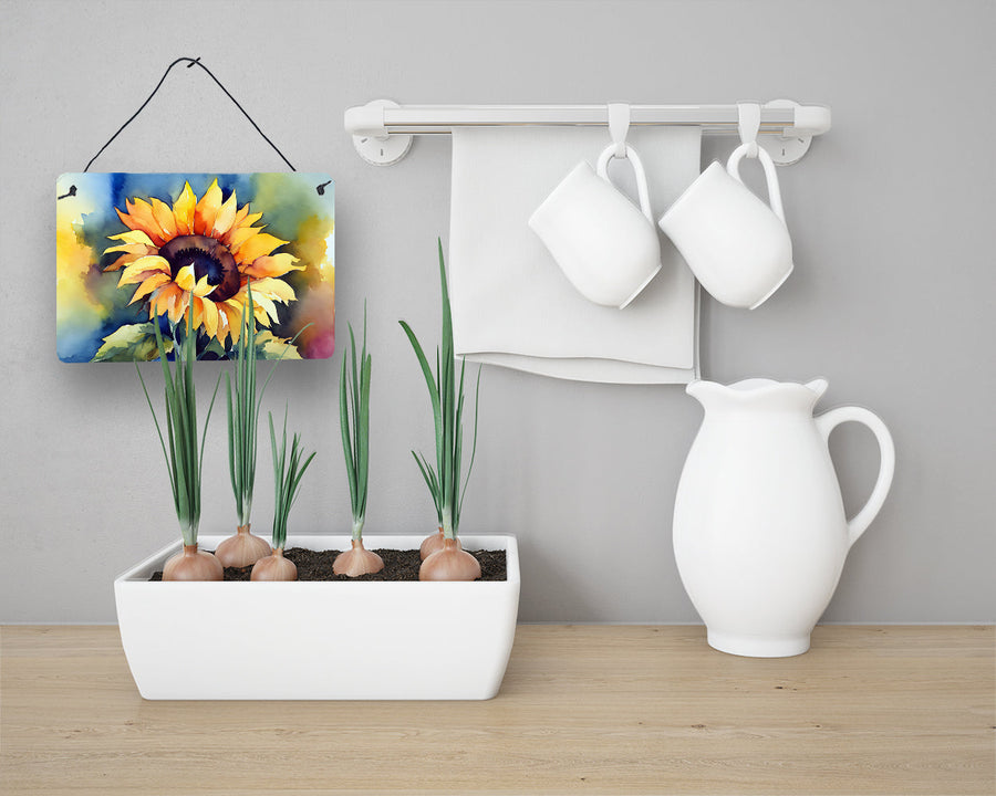 Sunflowers in Watercolor Wall or Door Hanging Prints 6