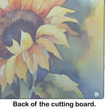 Sunflowers in Watercolor Glass Cutting Board 3