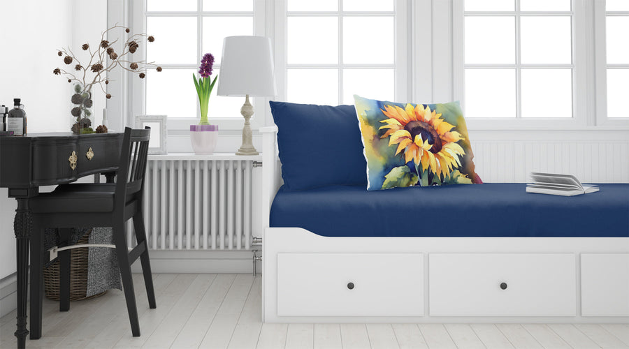 Sunflowers in Watercolor Standard Pillowcase 3