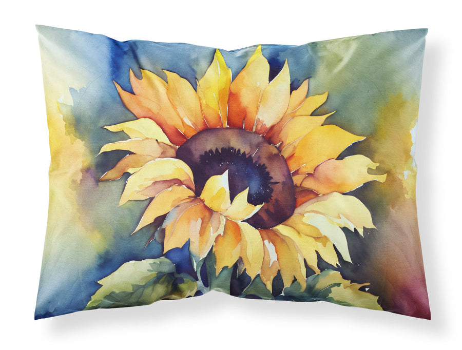 Sunflowers in Watercolor Standard Pillowcase 3