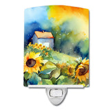 Sunflowers in Watercolor Ceramic Night Light 5