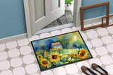Sunflowers in Watercolor Doormat 2
