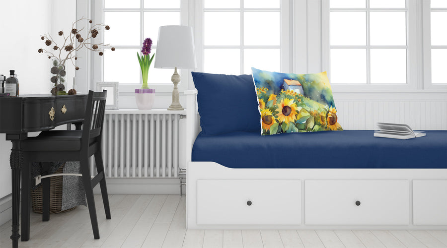 Sunflowers in Watercolor Standard Pillowcase 6
