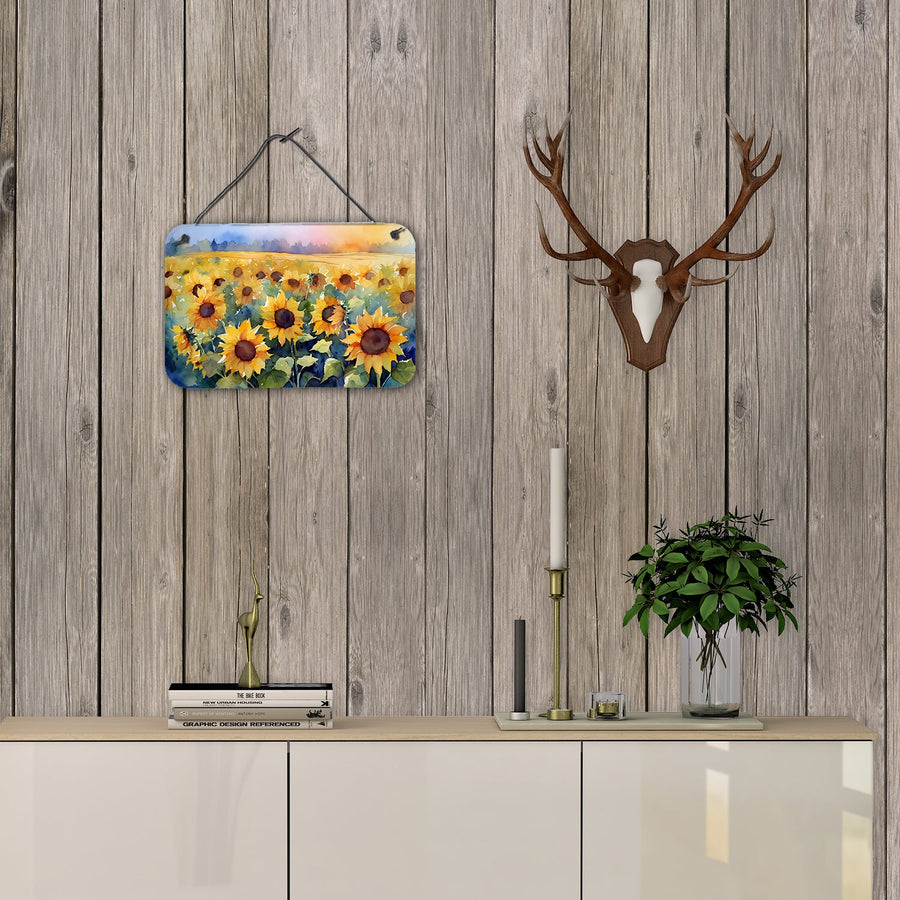 Sunflowers in Watercolor Wall or Door Hanging Prints 2
