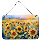 Sunflowers in Watercolor Wall or Door Hanging Prints 2