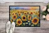 Sunflowers in Watercolor Doormat 8