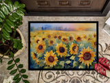 Sunflowers in Watercolor Doormat 8