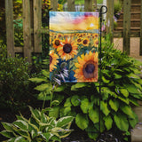 Kansas Sunflowers in Watercolor Garden Flag 2