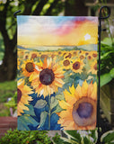 Kansas Sunflowers in Watercolor Garden Flag 2