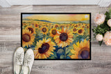 Kansas Sunflowers in Watercolor Doormat 3
