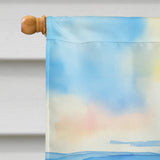 Kansas Sunflowers in Watercolor House Flag 1