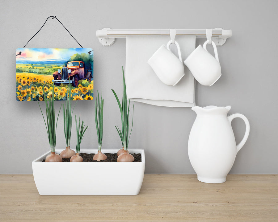 Kansas Sunflowers in Watercolor Wall or Door Hanging Prints 1