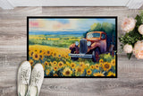 Kansas Sunflowers in Watercolor Doormat 1