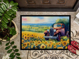 Kansas Sunflowers in Watercolor Doormat 1