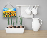 Kansas Sunflowers in Watercolor Wall or Door Hanging Prints 2