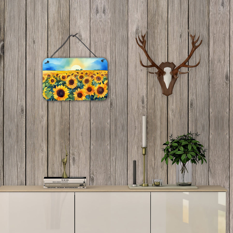 Kansas Sunflowers in Watercolor Wall or Door Hanging Prints 2
