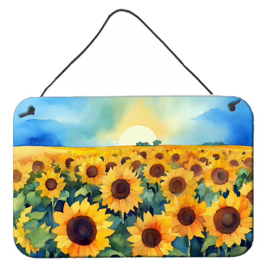 Kansas Sunflowers in Watercolor Wall or Door Hanging Prints 2