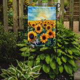 Kansas Sunflowers in Watercolor Garden Flag 1