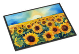 Kansas Sunflowers in Watercolor Doormat 2