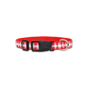 Picnic Plaid (Red) - Dog Collar