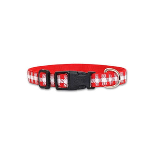 Picnic Plaid (Red) - Dog Collar