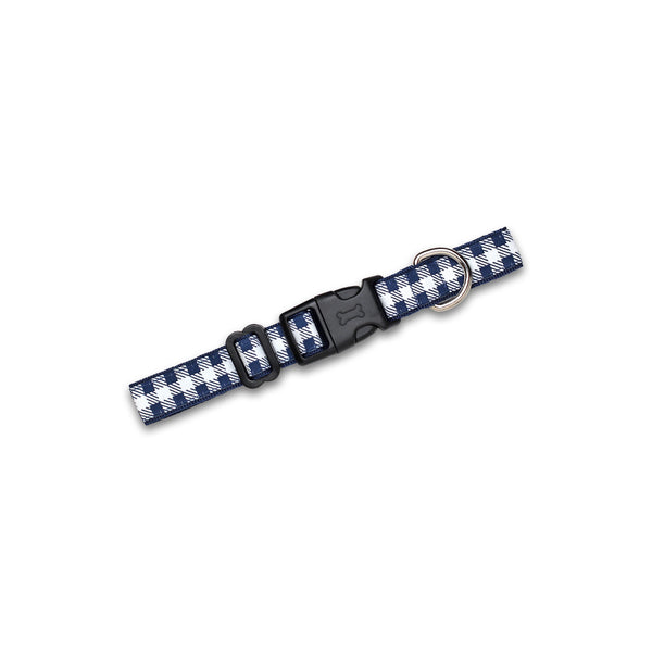 Picnic Plaid (Navy) - Dog Collar