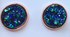 Round Druzy Stud Earrings- 6 Colors