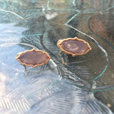 Gold Tone Moroccan Studs- Gray