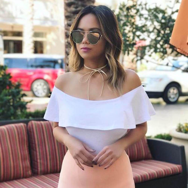 GALVESTON | Women's Brow Bar Mirrored Lens Cat Eye Sunglasses