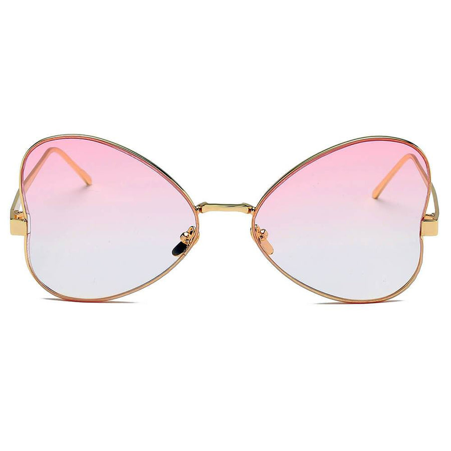 LINDSAY Oversized Round Butterfly Sunglasses- 5 Colors