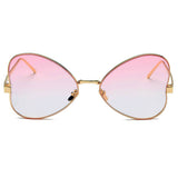 LINDSAY Oversized Round Butterfly Sunglasses- 5 Colors