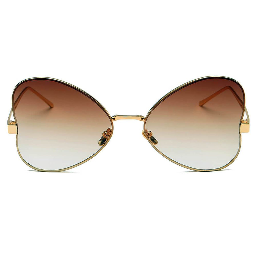 LINDSAY Oversized Round Butterfly Sunglasses- 5 Colors