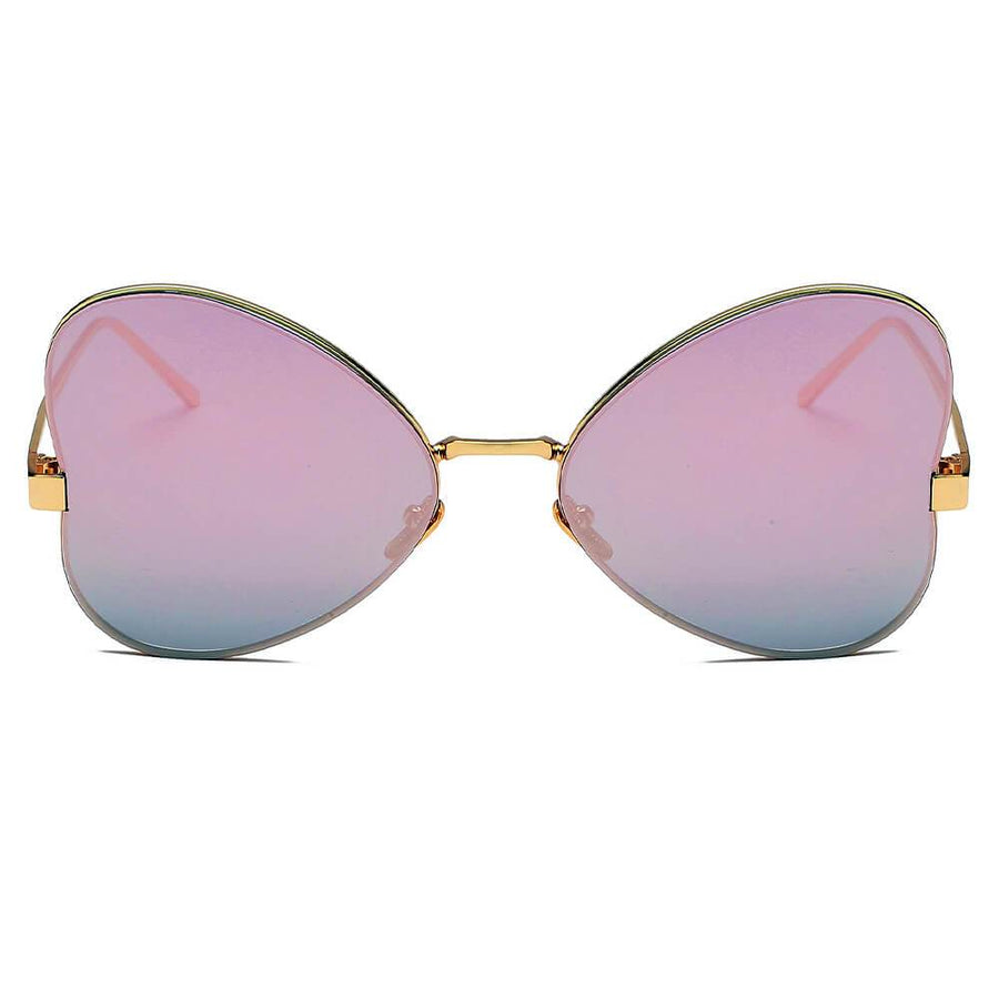 LINDSAY Oversized Round Butterfly Sunglasses- 5 Colors