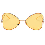 LINDSAY Oversized Round Butterfly Sunglasses- 5 Colors