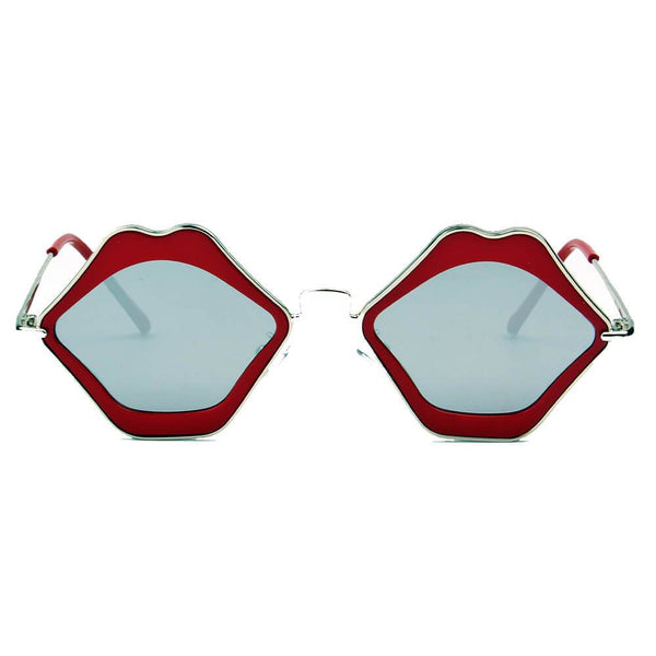 MADISON | Womens Fashion Lip Shape Hippie Love Party Sunglasses