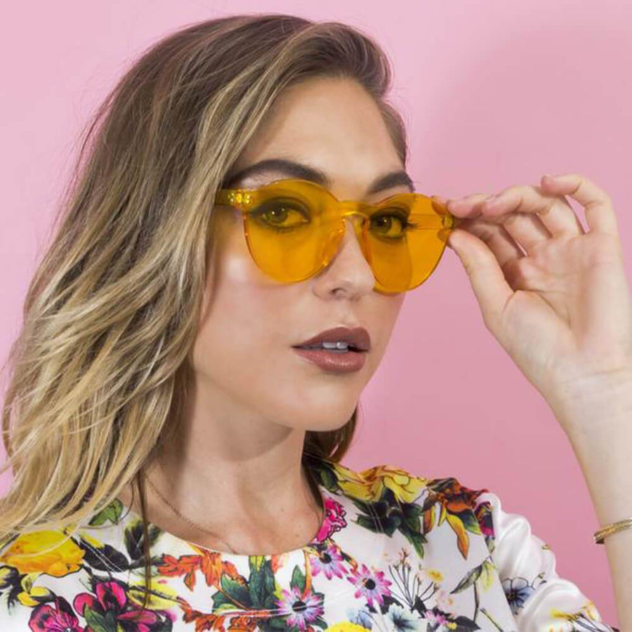 FARGO Translucent  Monochromatic Candy Colorful Lens Sunglasses- 8 Colors