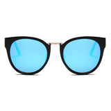 BILBAO |Round Cat-Eye Fashion Sunglasses- Blue/Black/Gold