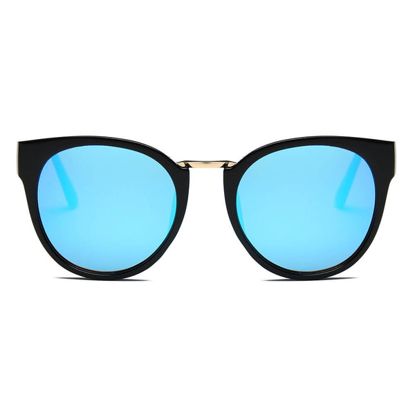 BILBAO |Round Cat-Eye Fashion Sunglasses- Blue/Black/Gold