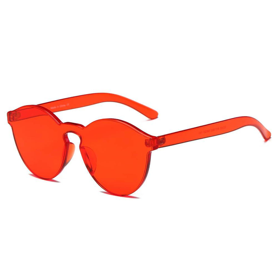 FARGO Translucent  Monochromatic Candy Colorful Lens Sunglasses- 8 Colors