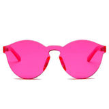 FARGO Translucent  Monochromatic Candy Colorful Lens Sunglasses- 8 Colors