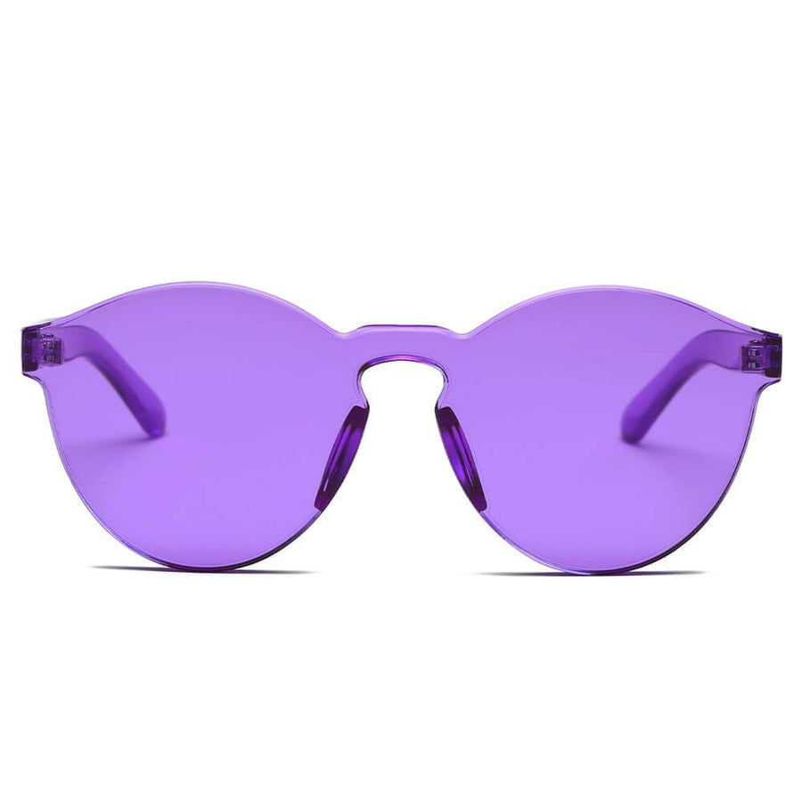 FARGO Translucent  Monochromatic Candy Colorful Lens Sunglasses- 8 Colors
