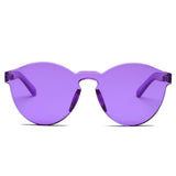 FARGO Translucent  Monochromatic Candy Colorful Lens Sunglasses- 8 Colors