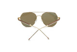 ERIE - Modern Teardrop Aviator Flat Mirrored Flat Lens Sunglasses