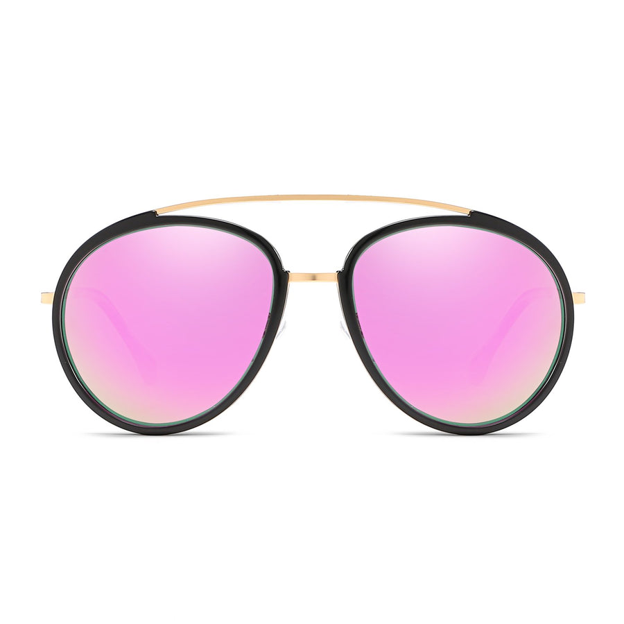 FARMINDALE | Polarized Circle Round Brow Bar Sunglasses- 6 Colors