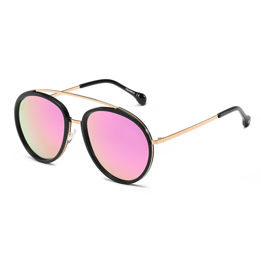 FARMINDALE | Polarized Circle Round Brow Bar Sunglasses- 6 Colors